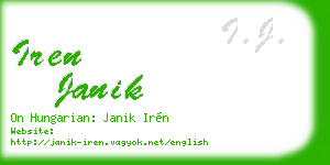 iren janik business card