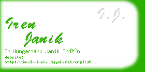 iren janik business card